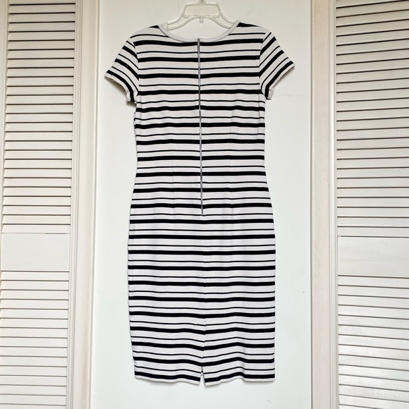Ann Taylor black and white striped dress S - Picture 2 of 5